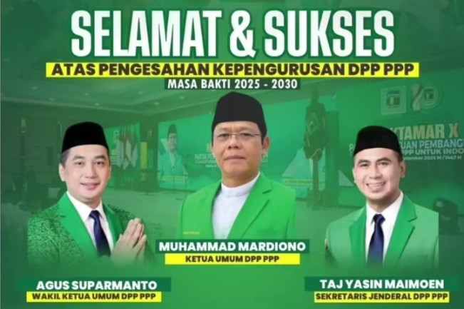 Ilustrasi hasil pengurusan DPP PPP 2025-2030 setelah memilih islah. [Instagram]